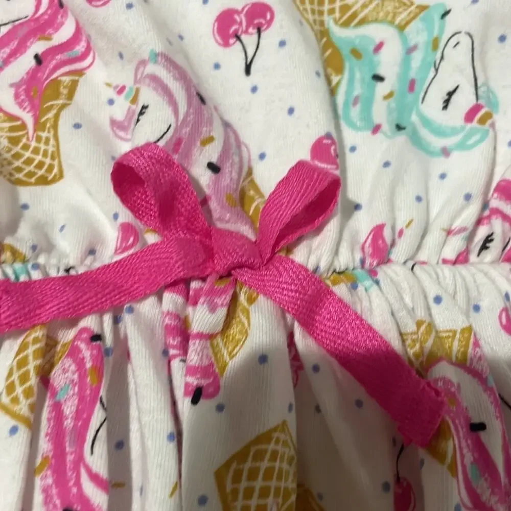 Tommy Bahama 6 unicorn ice cream cone braided tank dress lined worn once euc